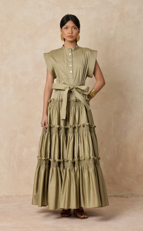 AKITA LONG DRESS - TAUPE