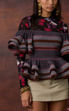 ROMA TOP - LILAC STRIPES
