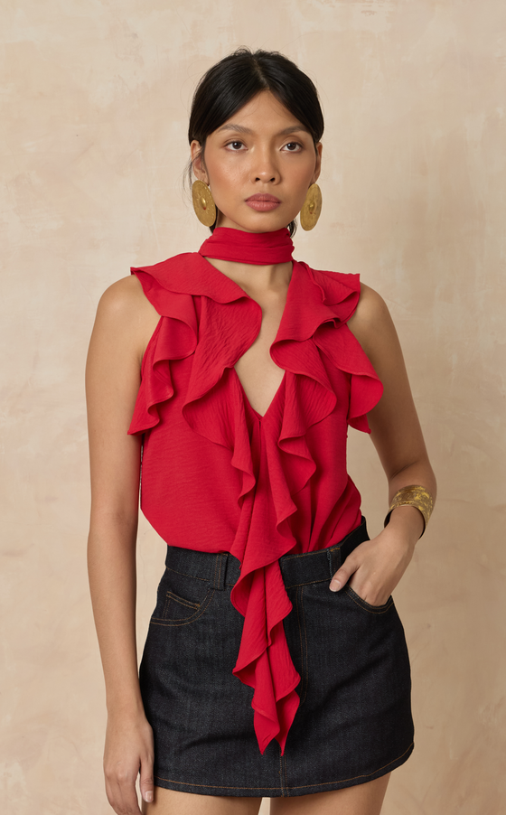 ALHAMBRA TOP - SCARLET