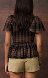 SYDNEY TOP - BROWN TARTAN
