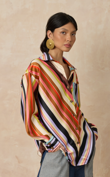  JAIPUR TOP - DIAGONAL STRIPES