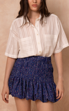 GABON TOP - WHITE LACE STRIPES
