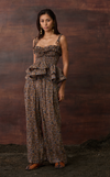 NAMIBIA TOP - BROWN FLORAL