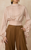 LIBERIA TOP - BLUSH STRIPES