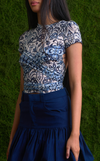 BAGHDAD TOP - BLUE BAROQUE
