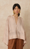 PORTOFINO TOP - BLUSH STRIPES