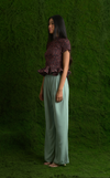 APULIA TOP - VERMILION GREEN LOTUS