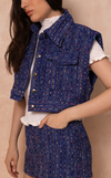 CITA SKORT - BLUE TWEED
