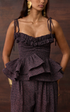 NAMIBIA TOP - PURPLE CHEVRON