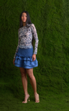 ARA LONG SLEEVES TOP - BLUE BAROQUE