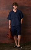 LUANG PRABANG TOP - NAVY PINSTRIPES