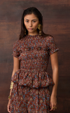MATERA TOP - TERRACOTTA FLORAL