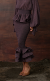 BOLIVIA SKIRT -  PURPLE CHEVRON
