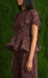 SYDNEY TOP - VERMILION GREEN LOTUS