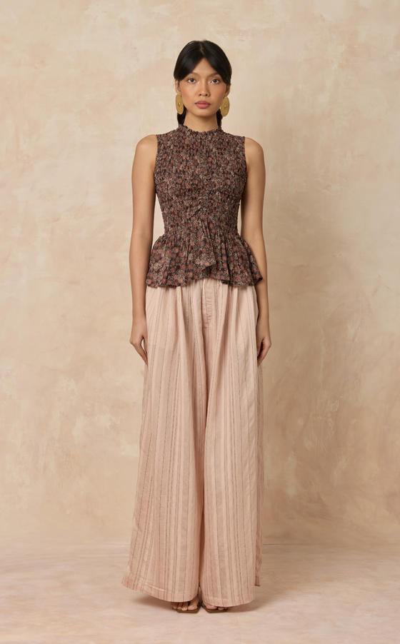 PALERMO PANTS - BLUSH STRIPES