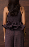 RAFFLESIA TOP - PURPLE CHEVRON
