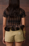 APULIA TOP - BROWN TARTAN