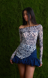 KORA TOP - BLUE BAROQUE