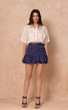 GABON TOP - WHITE LACE STRIPES