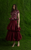 APULIA TOP - RED WHITE FLORAL
