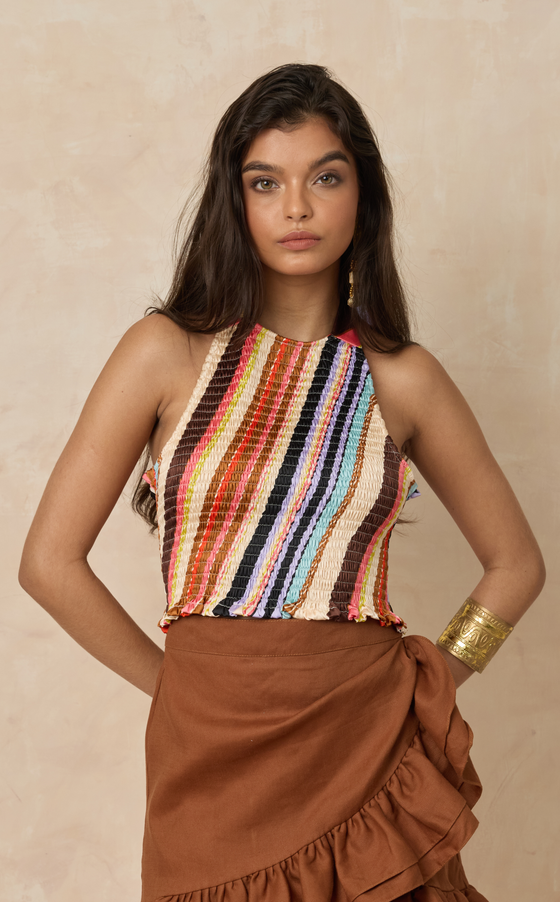 BERLIN TOP - DIAGONAL STRIPES