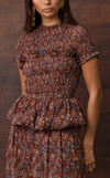 MATERA TOP - TERRACOTTA FLORAL