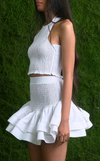 BERLIN TOP - WHITE COTTON STRIPES
