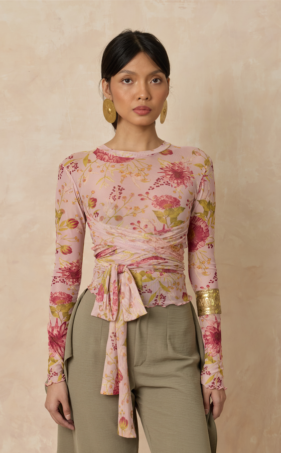 BAGHDAD LONG SLEEVES - PINK FLORAL (PRE ORDER)