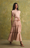 AKITA LONG DRESS - BLUSH STRIPES