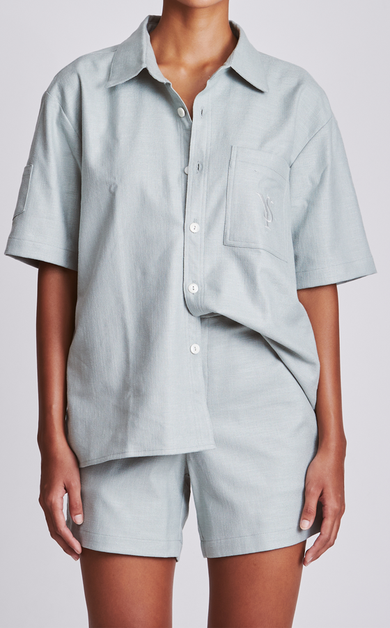 GORIO SHORTS - SAGE LINEN
