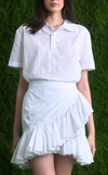 SAN REMO POLO - WHITE COTTON STRIPES