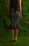 VENEZIA MIDI SKIRT -  BLUE PANSY