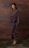 SENEGAL TOP - PURPLE CHEVRON