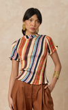 POMPEII TOP - DIAGONAL STRIPES