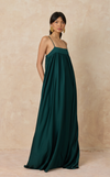 CAPRI DRESS - EMERALD SATIN (PRE ORDER)