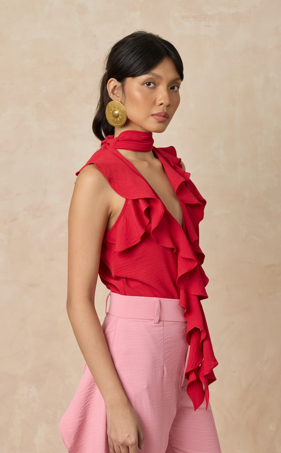 ALHAMBRA TOP - SCARLET