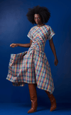 HAITI DRESS - PINK CHECKERED