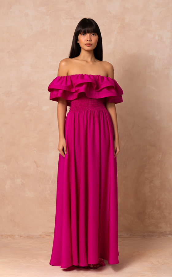 IBIZA LONG DRESS - BOUGAINVILLEA (PRE ORDER)
