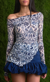 KORA TOP - BLUE BAROQUE