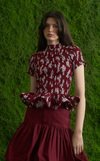 APULIA TOP - RED WHITE FLORAL