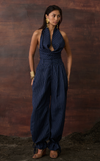 SULU PANTS - NAVY PINSTRIPES