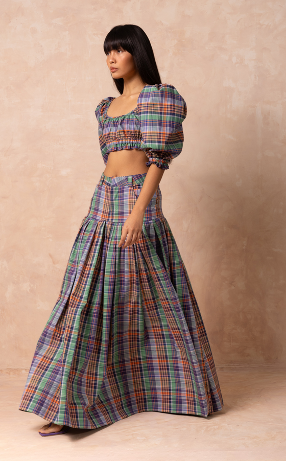 MALAGA SKIRT - PACIFIC PLAID (PRE ORDER)