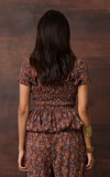 MATERA TOP - TERRACOTTA FLORAL