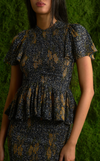 SYDNEY TOP - BLUE PANSY