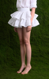 AYDA SKIRT - WHITE COTTON STRIPES