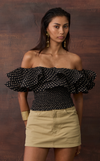 IBIZA TOP - ABSTRACT DOTS