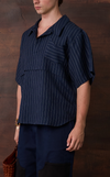 LUANG PRABANG TOP - NAVY PINSTRIPES