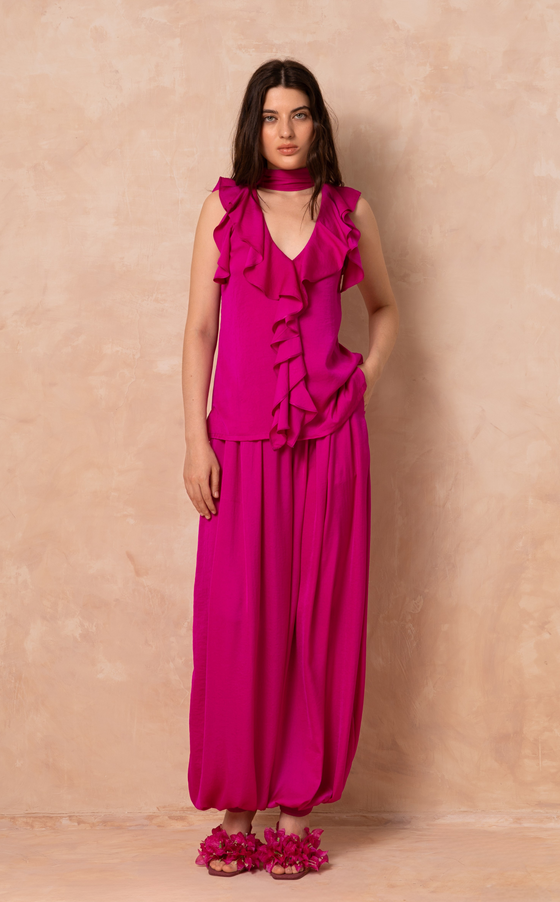 SORRENTO PANTS - BOUGAINVILLEA