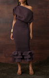 BOLIVIA SKIRT -  PURPLE CHEVRON