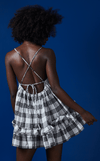 KENYA DRESS - BLACK  CHECKERED